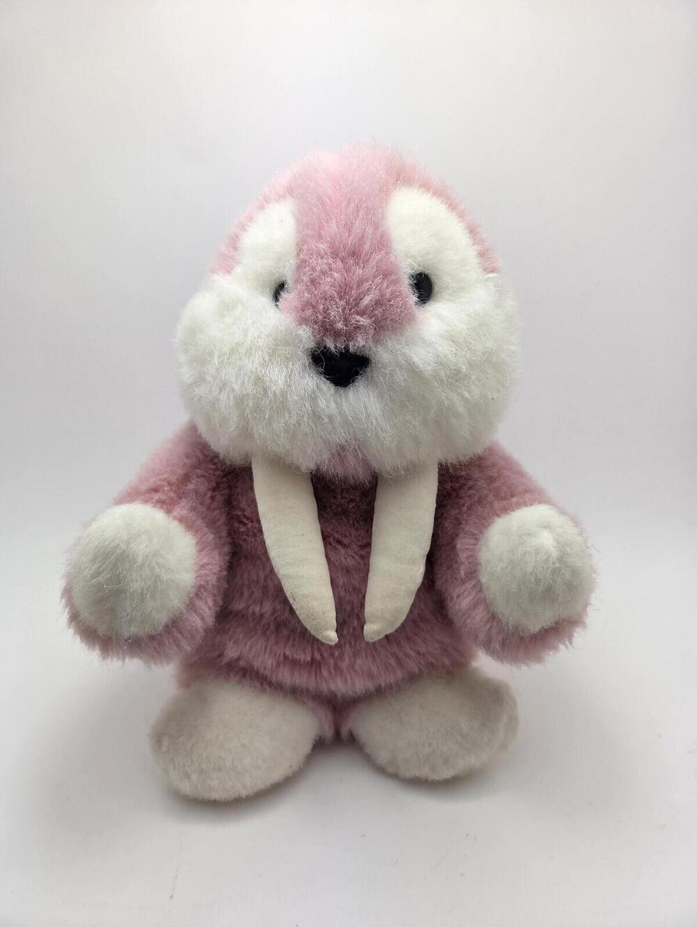 1987 Gund Pink Walrus Plush! Vintage Collectible Walrus (Larger 9 inch Version)